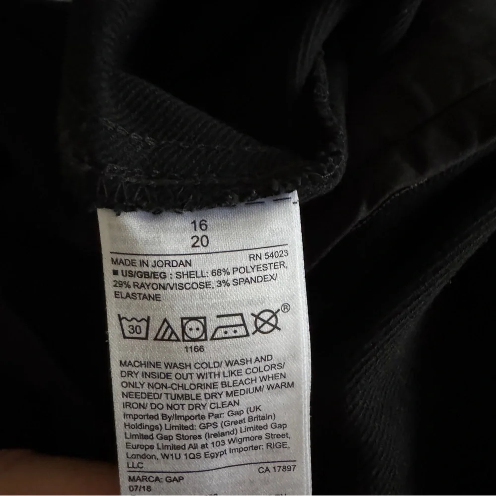 GAP High Rise Baby Boot Cut Black Wide-Leg Trousers size 16 - Picture 4 of 4